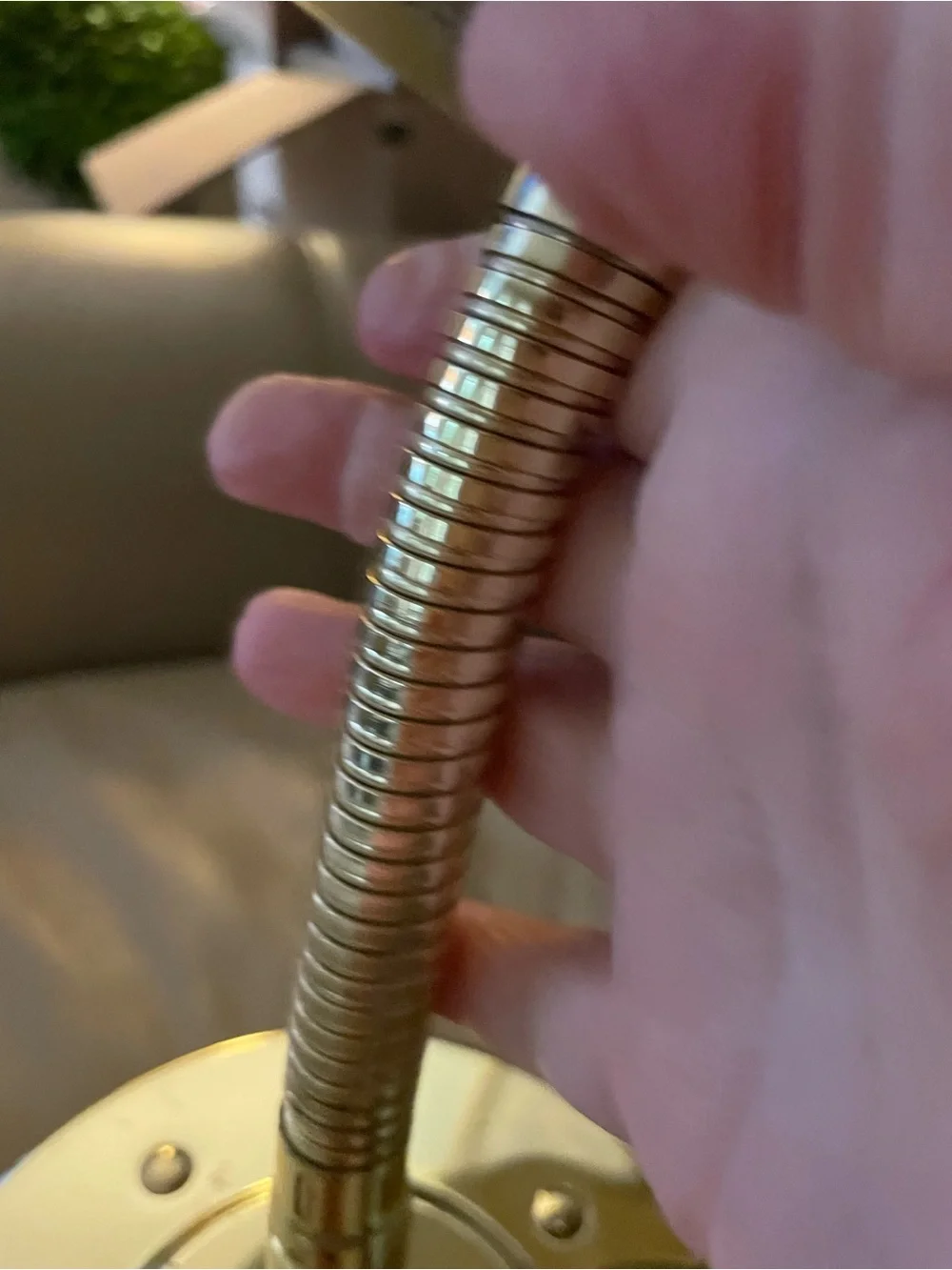 Conair Makeup Mirror in Shiny Gold! On/Off Switch located on power cord.